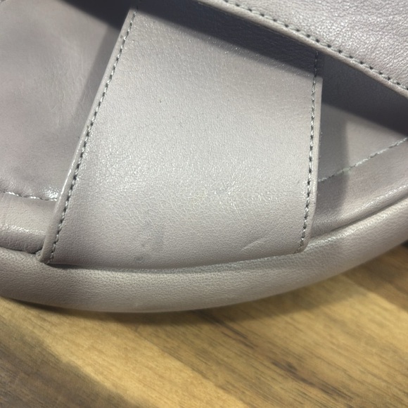 All Black Brand Taupe  Sandals with Cushioned Sole and Crisscross Straps - Picture 13 of 14